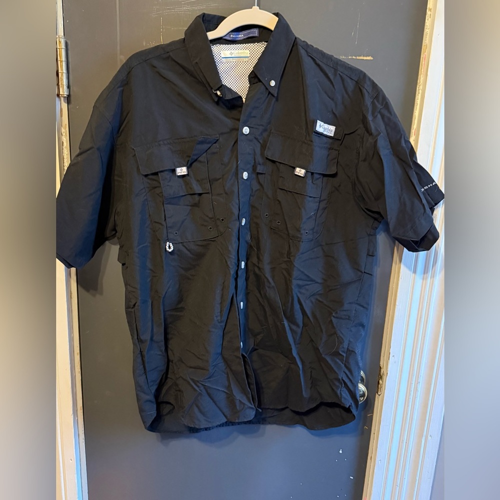 Columbia Black Button-Up Shirt